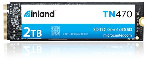Inland TN470 SSD 2TB Gen4 NVMe M.2 Unidad interna de estado sólido para juegos, hasta 7.200 MB/s, almacenamiento y memoria para laptop y PC de escritorio