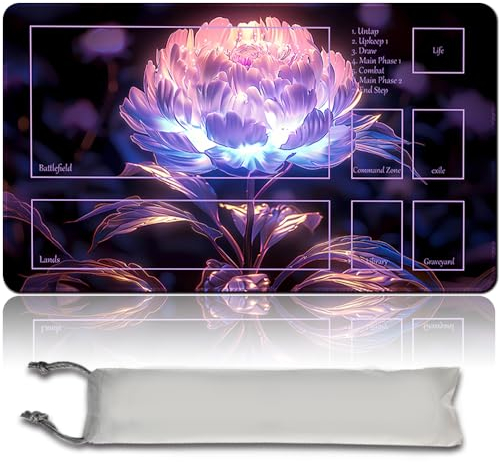 Brettspiel MTG Playmat + Freie wasserdichte Tasche, Genähte Kanten, Ideal Für Kartenspiel-Enthusiasten TCG Playmat Mouse Pad MTG Spielmatten Mit Zonen (Original Playmat) (MTG 30 (4),with Zone)