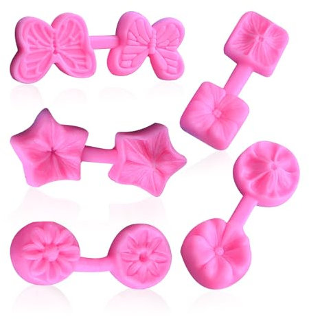 5 moldes de flores, moldes de silicona para flores, antiadherentes, moldes para decoración de tartas, moldes para fondant de flores para decoración de tartas