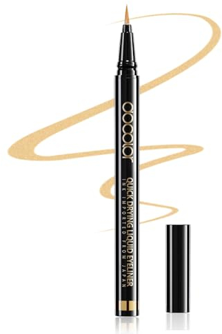 Docolor Ultra Fine Precision Gold Eyeliner, Professioneller Flüssiger Eyeliner, Wasserfest und Wischfest Für Professionelles Augen-Makeup