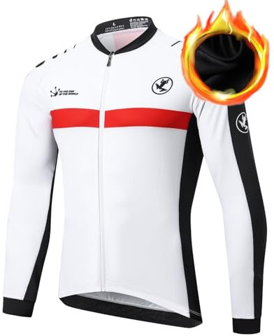 UGLY FROG Mens Winter Cycling Jersey, Long Sleeve Warm Winter Cycle Tops, Lightweight Thermal, Windproof Bicycle Shirt For Riding, And MTB Clothing for outdoor Temperature 5-15°C