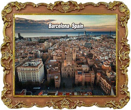 Imán decorativo para nevera con diseño de Barcelona España