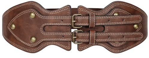 WERFORU Damen Breiter Elastischer Taillengürtel，Vintage Breiter Gürtel für Kleid Stretchy Hüftgürtel für Damen