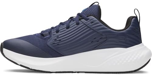 Under Armour Herren Charged Commit Training 4, atmungsaktive Herren Trainingsschuhe, stoßdämpfende Fitnessschuhe,Washed Navy / Distant Gray / Black,47