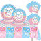 Vaisselle Gender Reveal (rose et bleu)