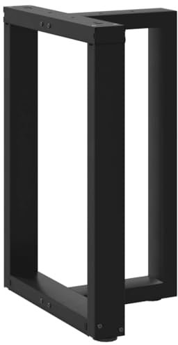 vidaXL Esstischbeine T-Form 2 Stk. Schwarz 50x35x(72-73) cm Stahl