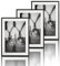 VUVUZULA Bilderrahmen 50x70cm Schwarz 3er Set Fotorahmen Rahmen mit Passepartout Posterrahmen