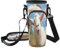 Fuauuyl Goat Looks Into The Camera Tumbler Sac de transport pour gobelet de voiture de 1 200 ml, sangle de bouteille d'eau avec sangle réglable et poche zippée, léger pour randonnée, camping, b,