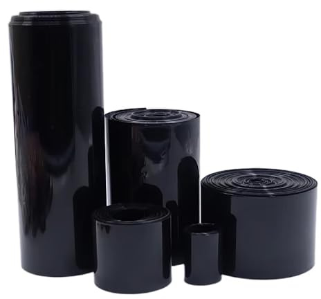 1M PVC-Schrumpfschlauch 18650 Lipo-Akkupack 105~300 Mm Isolierte Schutzfolie Wrap Lithium-Gehäuse Kabelhülle Schwarz(300mm Width)