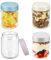 1ZIZIFA8 500 ml Glass Mason Jars with Leak-proof Lids, 4 Pack 16 oz Glass Overnight Oats Container,Storage Jars for Breakfast, Yogurt Mason Jar for Fruit, Pudding, Salad, JamSet of 4