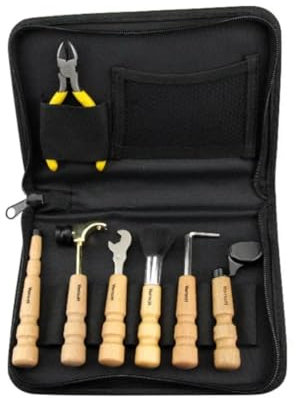 Tuning Sechskantschlüssel Set, Profi Universal Tuning Tool Kit, Anpassung Harfe Stimmschlüssel für Lyre Harp Zithers Cembalo (KMT-7 7 Seven-Pieceset)