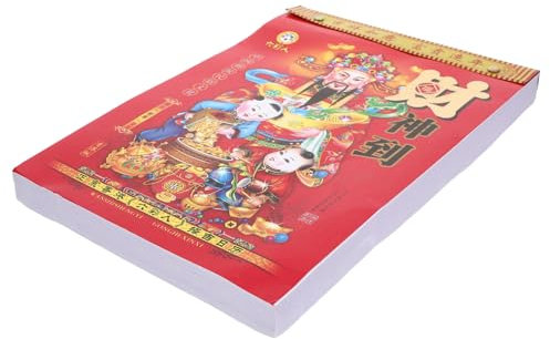 VILLFUL Calendrier Mural Lunaire Chinois Calendrier Déchirable Annuel Domestique Style Traditionnel