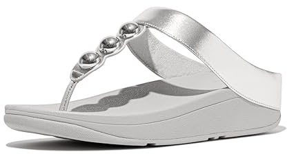 Fitflop Damen Fino Mirror-dome Metallic-leather Toe-post SandalsSandale