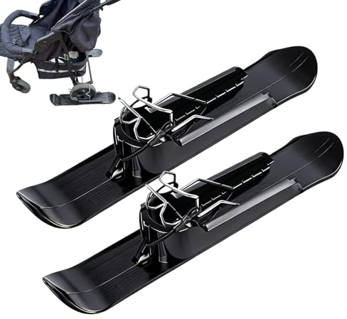 Gcerfby Tretroller Ski | 2 in 1 Leichtgewicht Anbauteil | Outdoor-Snowboards und Skier für Kinderwagen - für Golfwagen Rollstühle Jogging Radfahren Sport Pfade Seeufer Park Outdoor Camping und Garten