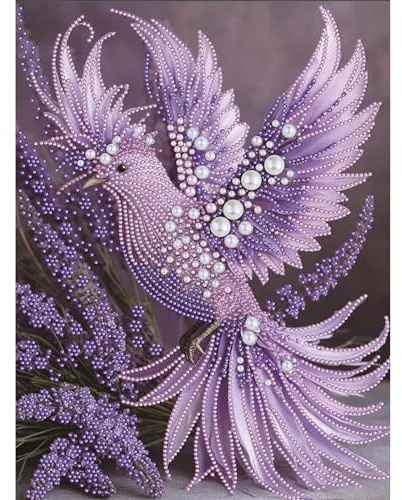 EOBROMD Phönix Perlen Diamond Painting Erwachsene, Tiere Diamond Painting für Anfänger, 5D Diamant Malerei Set, Perlen Set Strass Diamantmalerei für Wanddekoration Hause, Geschenkidee, 30x40 cm