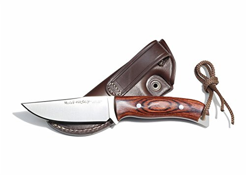 ELECTROPOLIS EIN Stück Jagdmesser Muela Husky Alpaka Kappe, Integral, gepresstem Holz Palisandergriff, Klinge 10 cm + Mehrzweck-Geschenkkarte