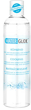 Waterglide Gleitgel Kühlend | Wasserbasiertes Gleitgel für länger anhaltenden Spaß | Vegan | Geeignet für Sexspielzeug und Kondome | 300 ml