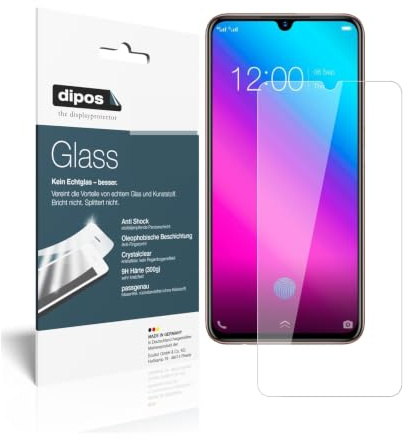 dipos 2x Displayschutzfolie 9H klar für Vivo Y97 | Bricht und splittert nicht, kein Echtglas, Anti-Shock, passt perfekt, kratzfest, blasenfrei, hüllenfreundlich, selbstklebend