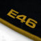 Autoteppich Stylers ATS-Q300_E46-202-015 Passform Velours-Fußmatten mit Bestickung E46 und Rand in Gold