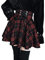 fexgaoo Damen Plaid Glencheck A-Linie Hohe Taille Flare Plissee Mini Schwarz Rock Kleid