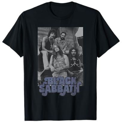 Black Sabbath Official B&W Band Photo T-shirt T-Shirt