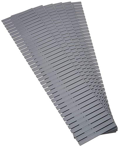 Febbya Schubladenorganizer,8er Pack Schubladeneinteiler Verstellbarer Schubladenteiler Kunststoff Schubladenraster Fachteiler für Schrank Unterwäsche Socken Krawatten Gürtel Kosmetik 32 * 7CM Grau