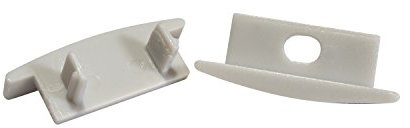 Endkappen-Set für LED Aluminium Profile EMS - in grau