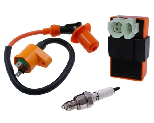 2EXTREME Racing CDI offen, Zündspule, Zündkerze kompatibel für 4 Takt China Roller. 50ccm 4T GY6, 139QMB