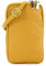 modamoda de T197 Damen Leder Handytasche 6,7 Zoll Umhängetasche handmade in Italy, Farbe:Senfgelb