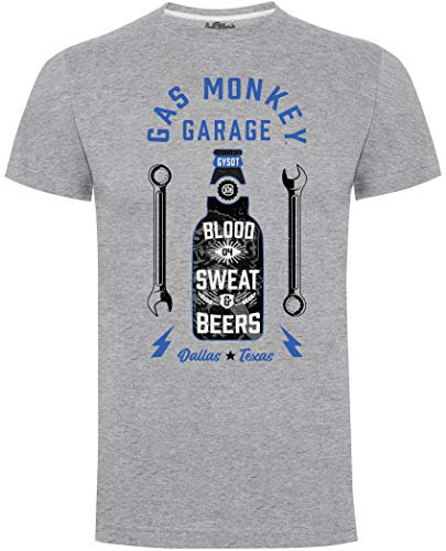 Gas Monkey Garage Herren T-Shirt Arbeit & Play Grau Gr. XL, grau