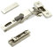 2 x Salice Universalscharniere 110° Bohrbild T45 für abgerundete, überfälzte und profilierte Türen mit Linear-Montageplatte Höhe 3 mm Exzenterverstellung, Scharnierarmabdeckung