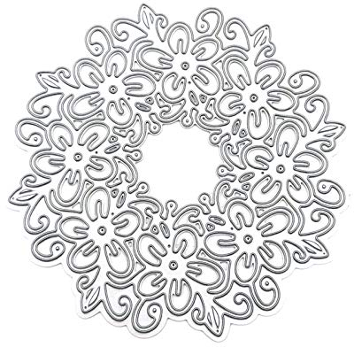 ECMQS Puzzle Runde Spitze Stanzmaschine Stanzschablone, Scrapbooking Prägeschablonen Stanzformen Schablonen Für Scrapbooking, Fotopapier, Karten, Handwerk Prägen DIY Herstellung Geburtstag Geschenk