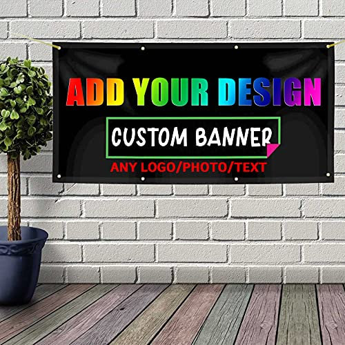 Pancartas Personalizadas con Foto Logo Bandera Personalizada Grandes Bandera Personalizable para Negocios de Fiesta de Cumpleaños Baby Shower Graduación Boda Aniversario,1.2x0.6m