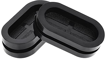 sourcing map 10 Stk. Gummitülle Oval Doppelseitige Befestigung Größe 27x13 mm für Drahtschutz