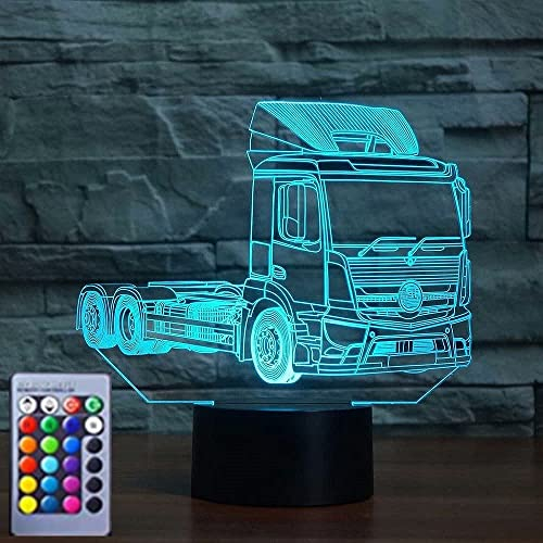 Jinson well 3D LKW Auto Lampe led Illusion Nachtlicht 16 Farbwechsel Switch Tisch Schreibtisch Dekoration Lampen Acryl ABS Base USB Kabel Spielzeug