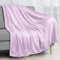 PAVILIA Hellviolette Fleece-Überwurfdecke für Couch, Lavendel-Flieder, weicher flauschiger Flanell-Überwurf für Sofa, luxuriöse Plüsch-Mikrofaser-Bettdecke, gemütliches Zuhause, dekorative
