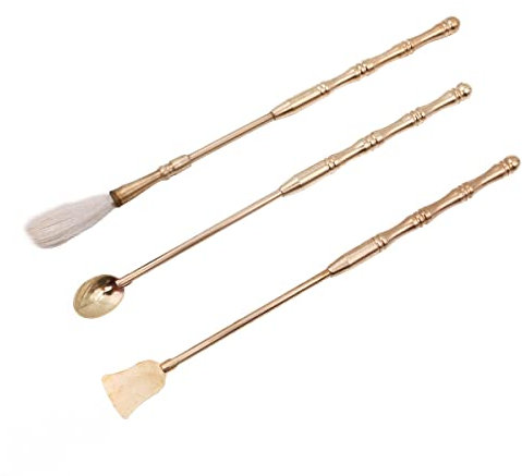 Namvo - Juego de 3 Piezas para Hacer Incienso, Kit de Herramientas de Molde de Incienso con Cuchara de Incienso, Cepillo de Pala para Accesorios de Fragancia DIY para meditación de Yoga