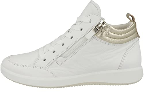 ARA Damen ROMA Mid-cut Sneaker, WEISS,PLATIN, 39