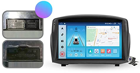 ZhiQin 9 Android 11 Radio for Ford Fiesta Mk 6 2008-2019 with Wireless Carplay Android Auto Support FM AM Radio Split-Screen DSP Stereo Steering Wheel Control GPS Head Unit,A,M700S