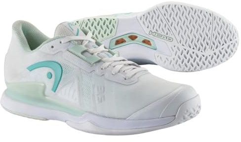 HEAD Women's Sprint Pro 3.5 Women Tennisschuh, White/Aqua, 37