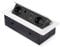 Emuca - ausziehbare und in den Tisch einlassbare Vielfachsteckerleiste, Mehrfachstecker (EU-Stecker Typ F, USB A+C, RJ45 und HDMI), 265x120 mm, Weiβ.