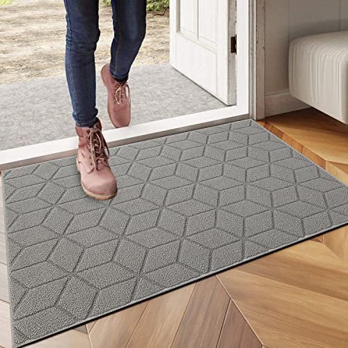 Door Mat 60 x 90 cm, Doormat Indoor Non Slip, Front Door Mat Dirt Trapper Washable, Heavy Duty Welcome Door Mat, Absorbent Entrance Rug for Indoor, Low-profile Inside Floor Mat Carpet for Entryway