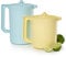 Tupperware Heritage Krug-Set in Vintage-Blau und Gelb, spülmaschinenfest und BPA-frei (2er-Set, 1,5 Qt./2 Qt)