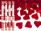80 cm 4 Stück Konfetti Kanone Rosenblätter Herzen Hochzeit Geburtstag Jubiläum Babyparty Partyzubehör Konfetti Shooter Druckknopf 80 cm (Rote Herzen)