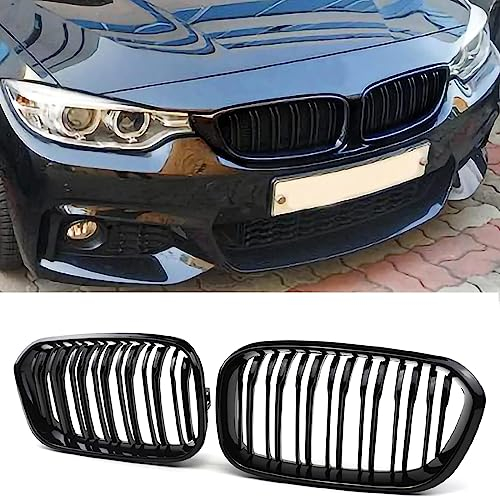 YIUBCZOQI F20 F21 Kühlergrill Passend für BMW 1er F20 F21 LCI 120i 118i 125i Nieren Schwarz 1er Kühlergrill Doppelsteg F20 F21 kühlergrill schwarz 2015 2016 2017 2018 2019