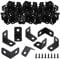 UFURMATE Picture Frame Corner Brackets, 100PCS Small L Shaped Brackets Black Iron Picture Frame Corner Braces Multifunctional Right Angle Brackets for Picture Mirror Artworks Frame