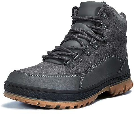 Wondamo Herren Winterstiefel Warm Gefüttert Leichte Schneestiefel Wasserdicht rutschfest Winterschuhe Outdoor Winterboots für Herren
