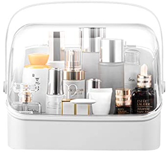 ROSEBEAR Makeup Organiser Storage Drawers, Desktop Cosmetic Storage Box with Clear Flip Lid, Make Up Organiser for Dresser & Bathroom, Dustproof Waterproof