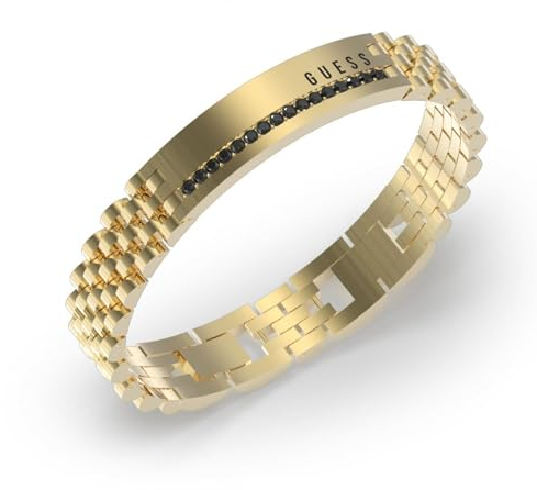 GUESS Herren-Armband, Stahl, vergoldet, JUMB03203JWYG, Silber, Kein Edelstein