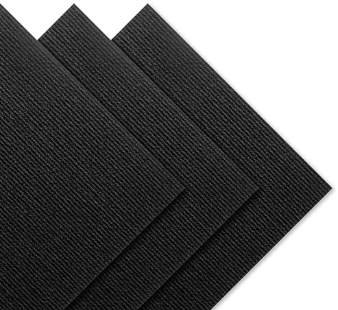 Decotalk Selbstklebende Teppichfliesen, schwarze Teppichfliesen, quadratisch, abziehen und aufkleben, 30,5 x 30,5 cm, 15 Stück, Teppichfliesen mit Polsterung, schwarze Teppichfliesen für Boden,